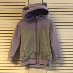 Cub coats size 4/5 purple bear zip up hoodie jacket